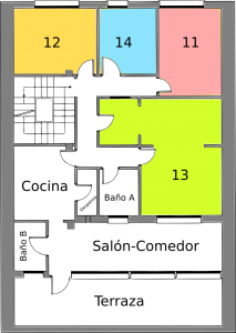 Plano 1º - Habitaciones